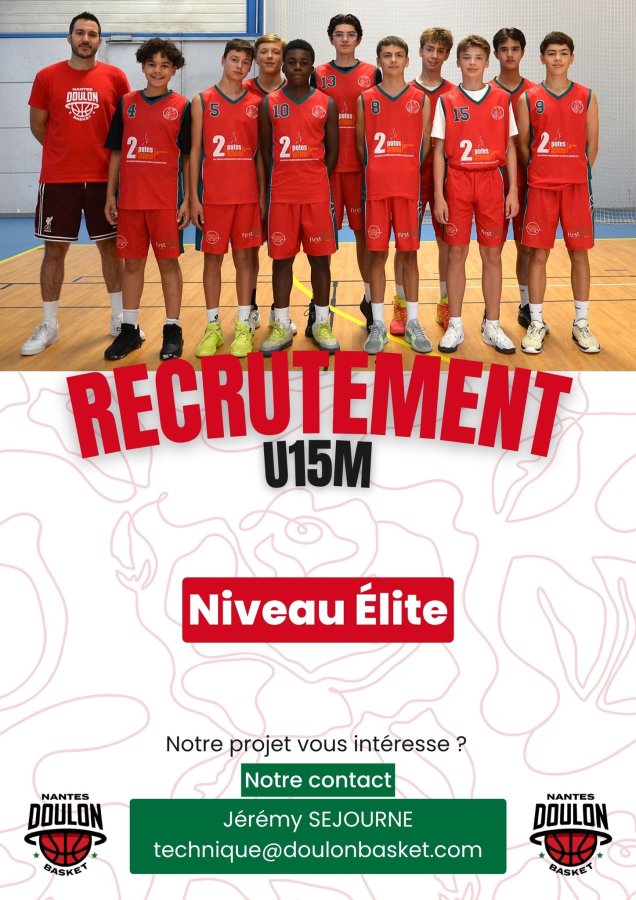 Recrutement U15M niveau ELITE