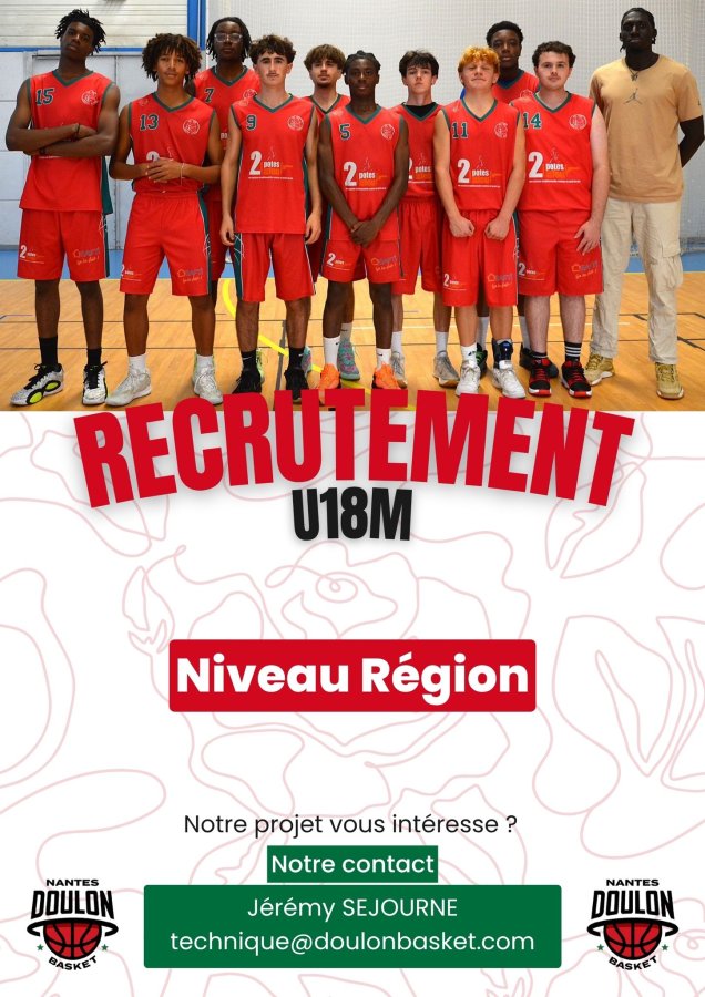 Recrutement U18M niveau REGION